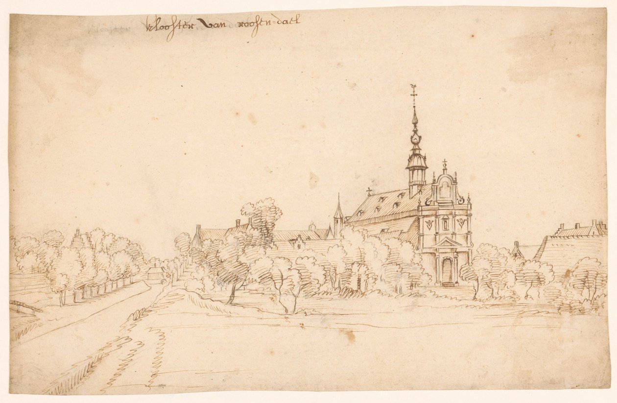 El monasterio de Roosendael en Walem, entre árboles de H. van Wel (attributed to)
