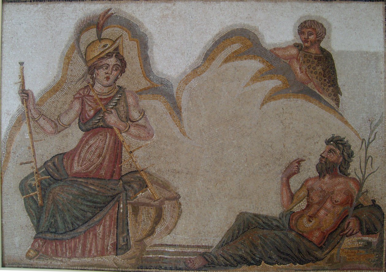 Mosaico expuesto en el museo Neapolis de Babeul-Túnez de Habib M’henni