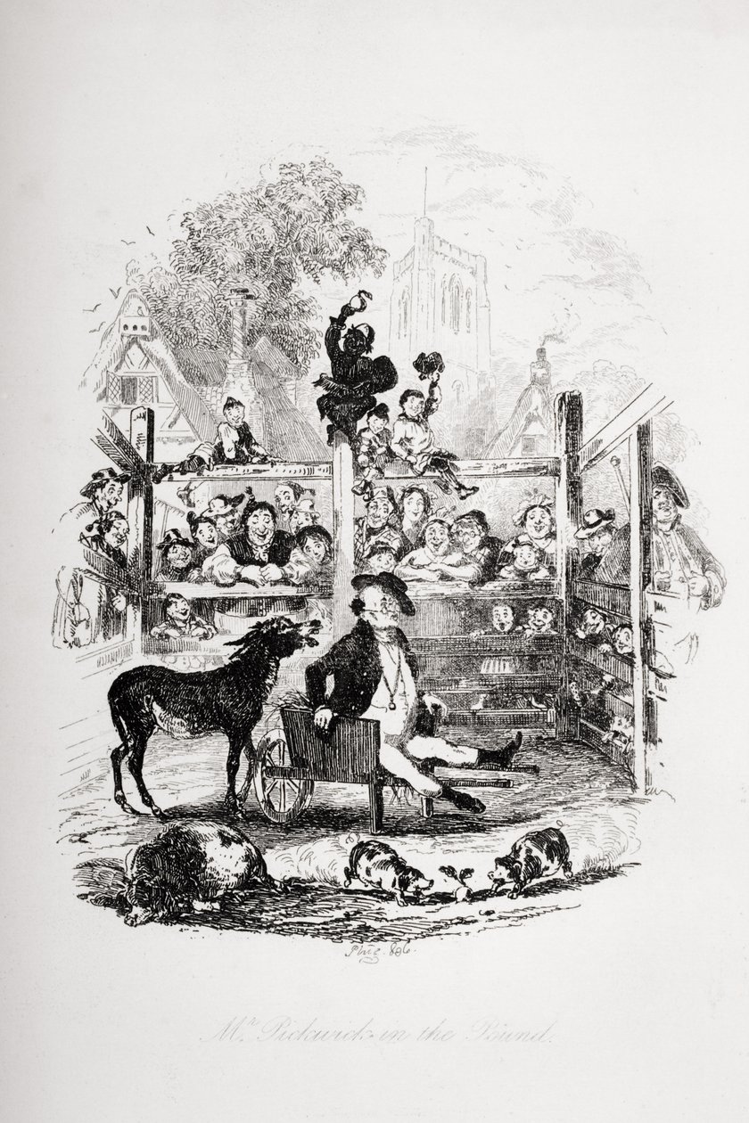 El Sr. Pickwick en la perrera, ilustración de 