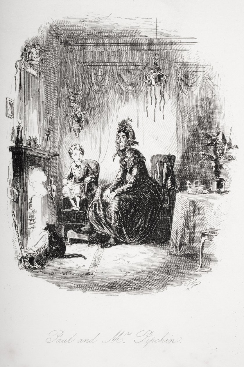 Paul y la Sra. Pipchin, ilustración de 