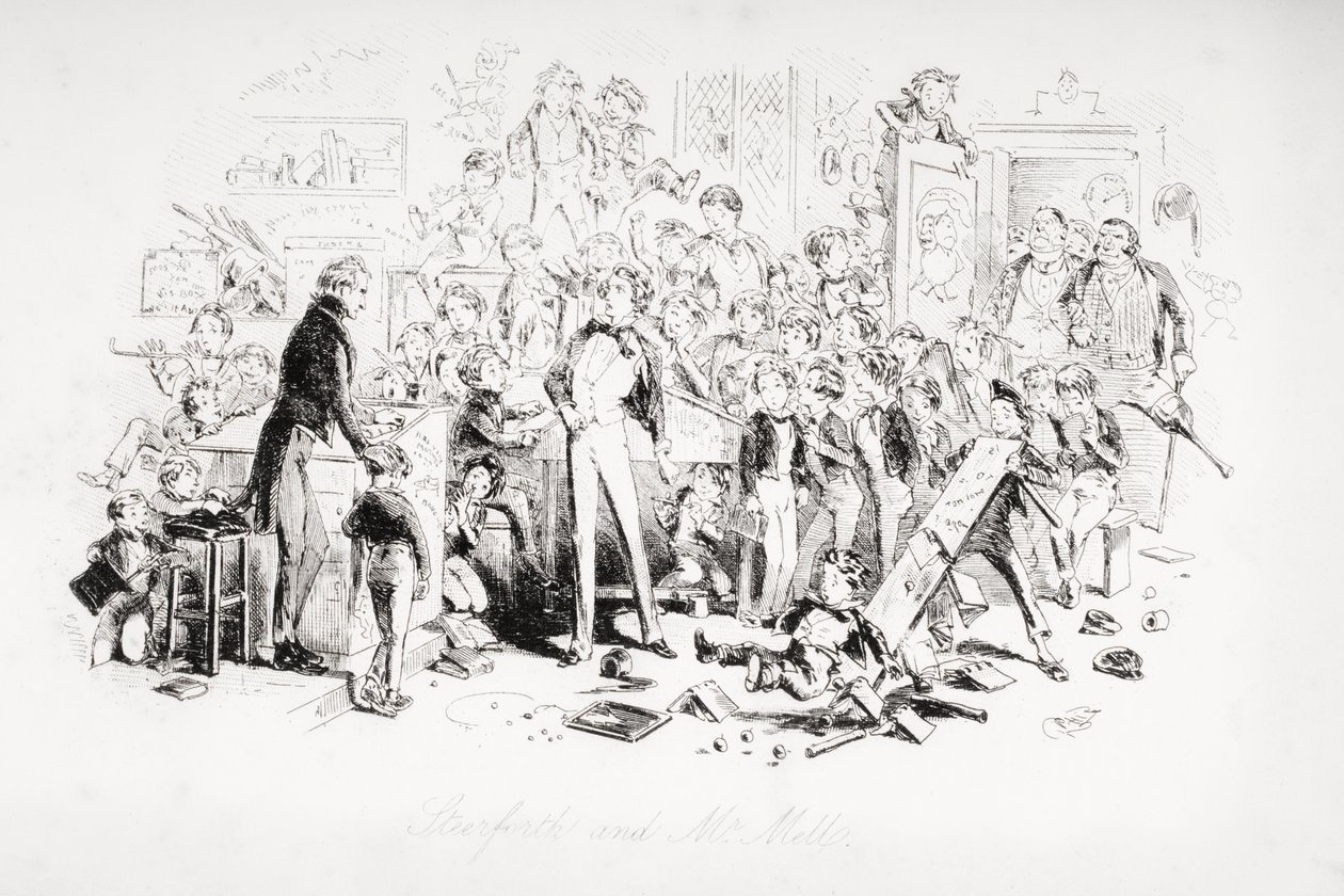 Steerforth y el Sr. Mell, ilustración de 