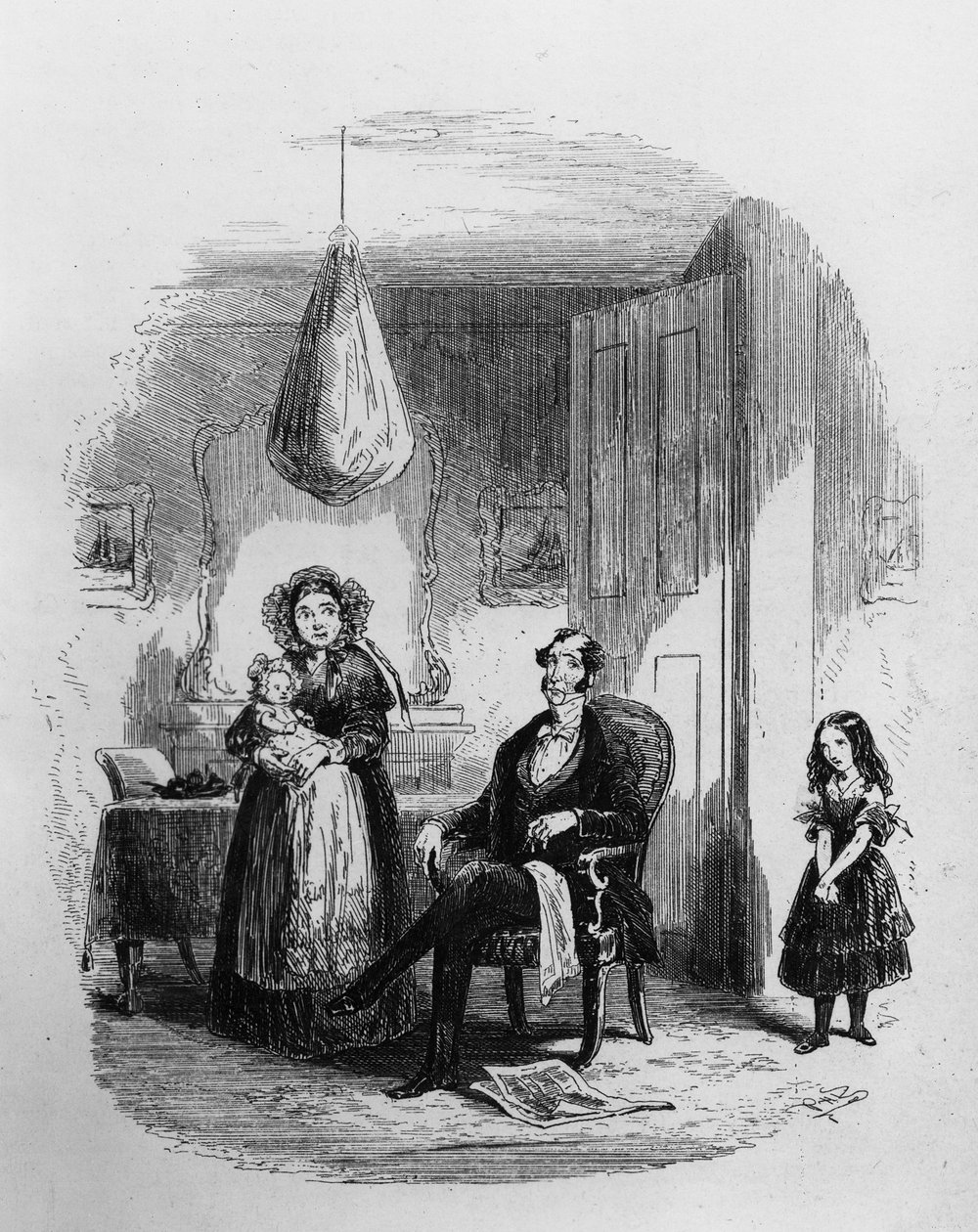 La familia Dombey, ilustración de 