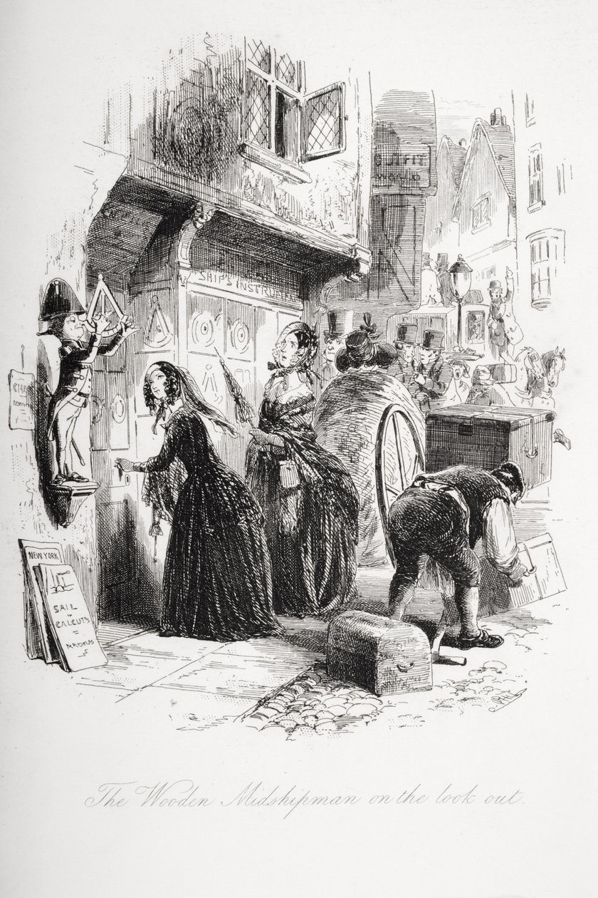 El guardiamarina de madera en la atalaya, ilustración de 