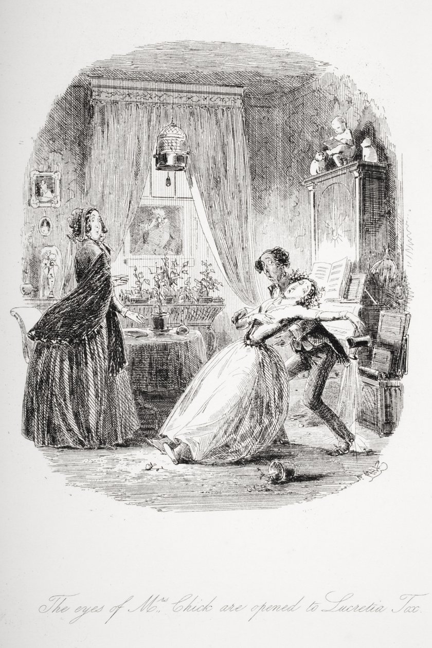 Los ojos de la Sra. Chick se abren a Lucretia Tox, ilustración de 