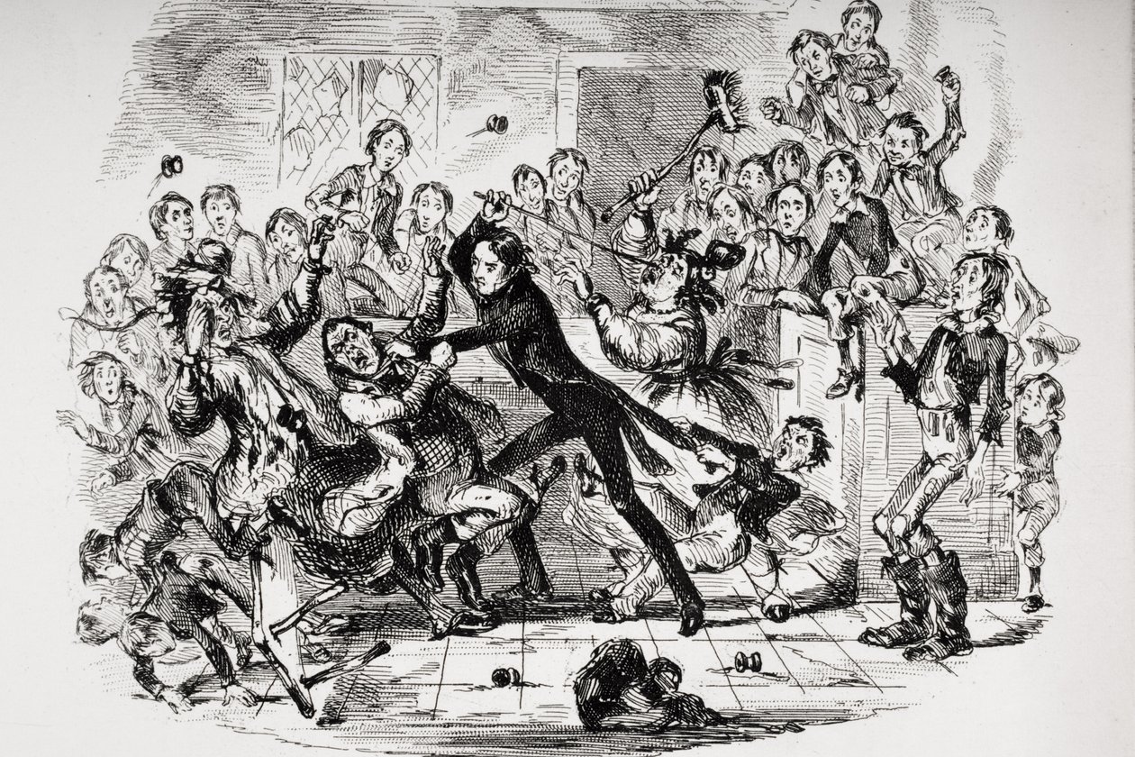 Ilustración para Nicholas Nickleby de Charles Dickens de Hablot Knight (1815 92) Browne