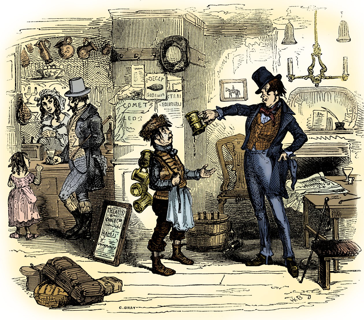 La tienda de antigüedades de Charles Dickens de Hablot Knight Browne