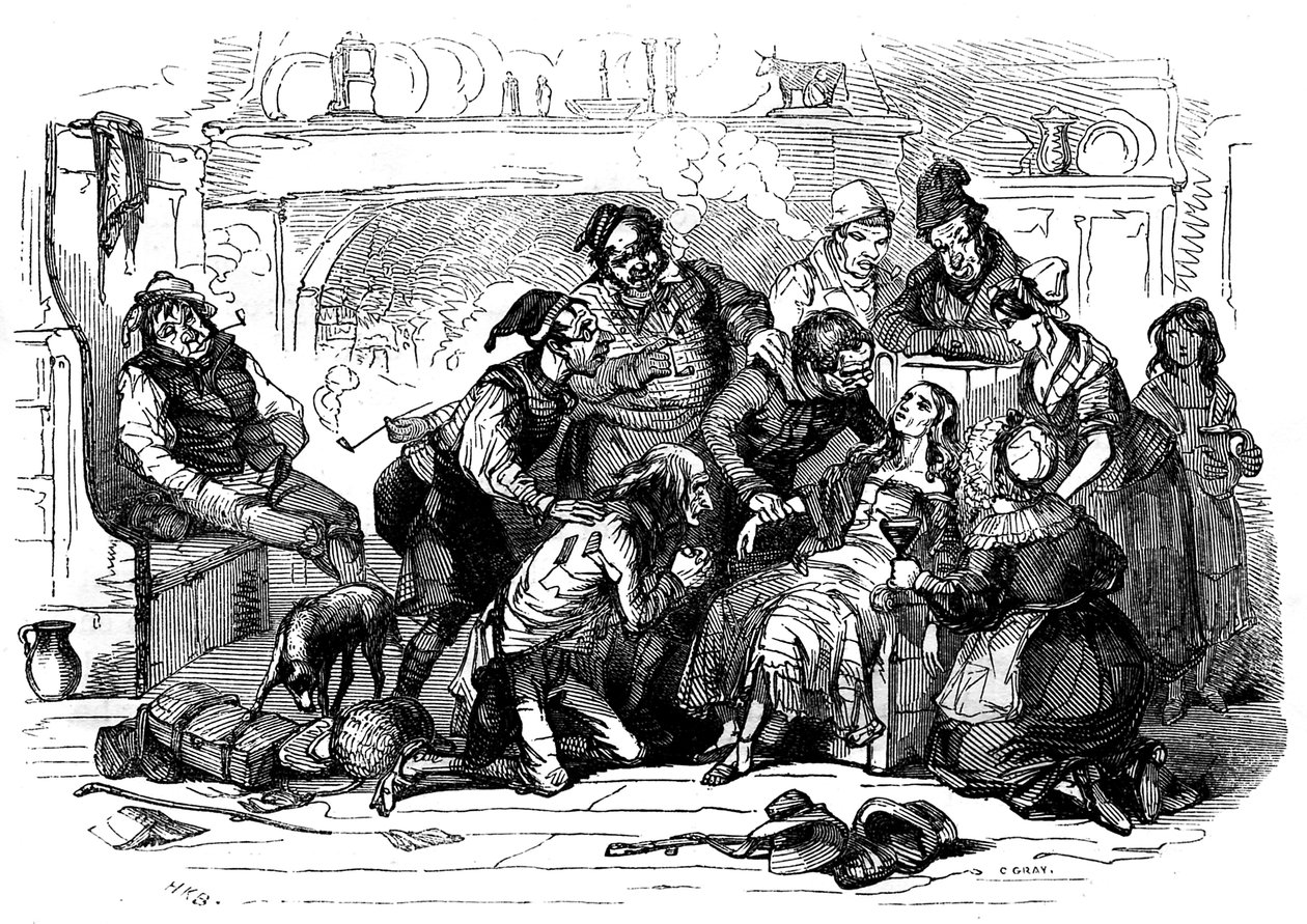 La tienda de antigüedades de Charles Dickens de Hablot Knight Browne