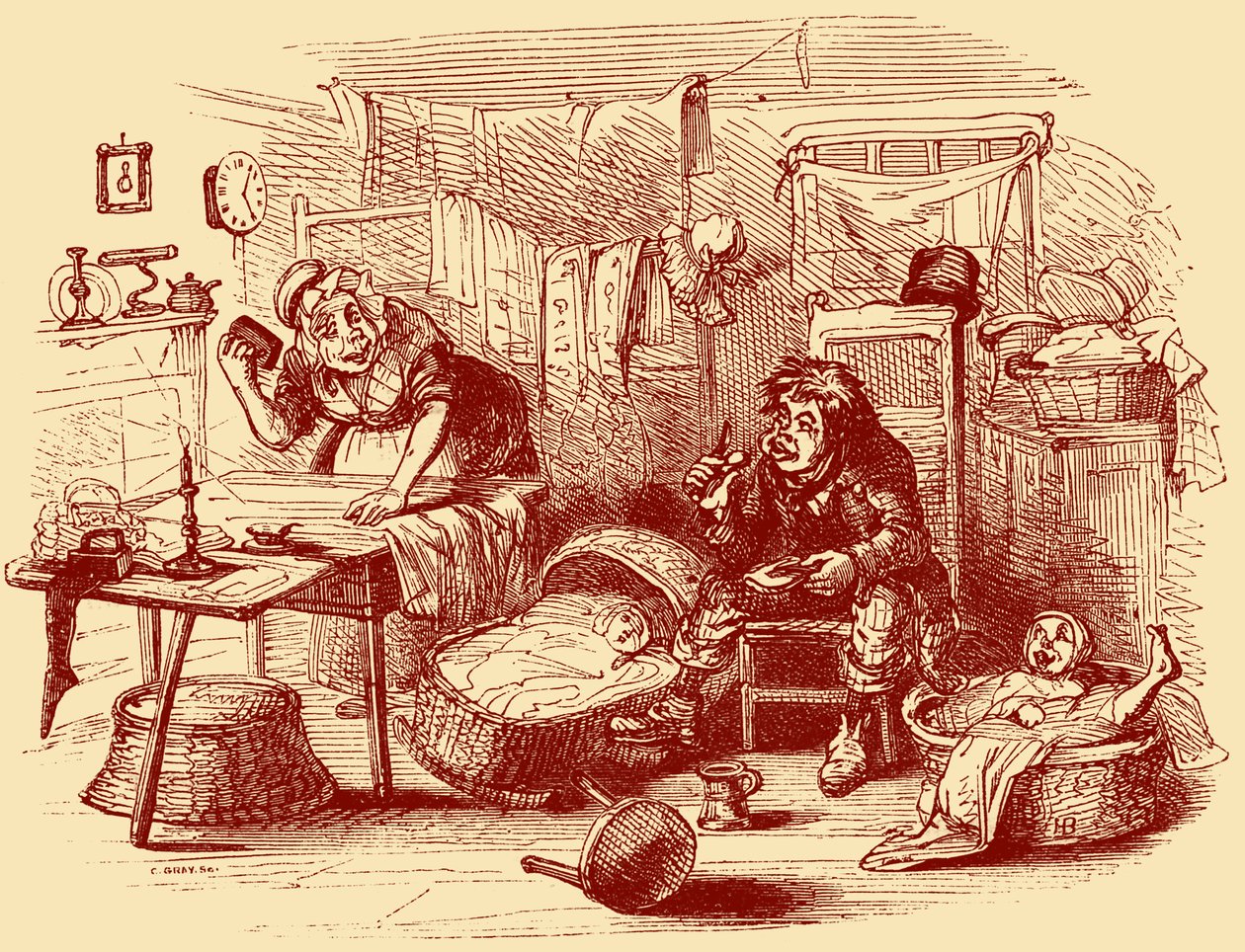 La tienda de antigüedades de Charles Dickens de Hablot Knight Browne