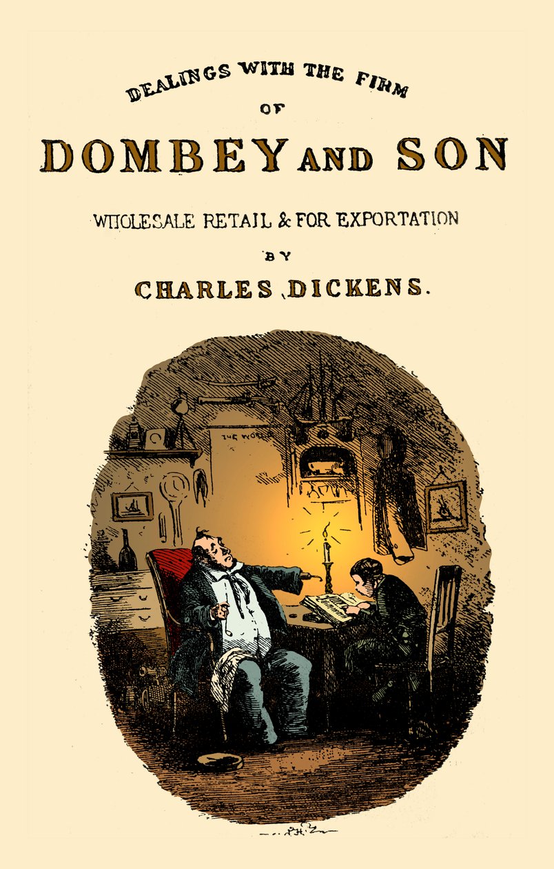 Dombey e hijo. Página del título de Hablot Knight Browne