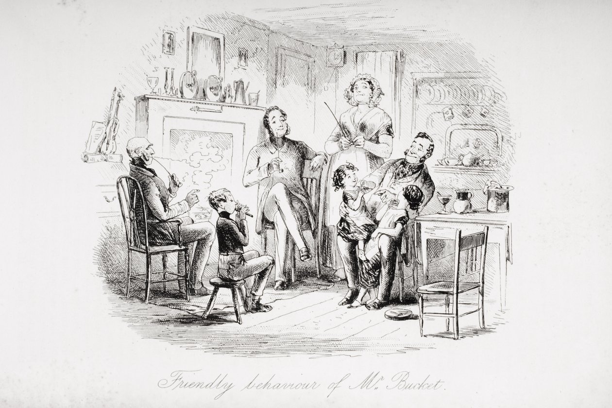 Comportamiento amistoso del Sr. Bucket, ilustración de 