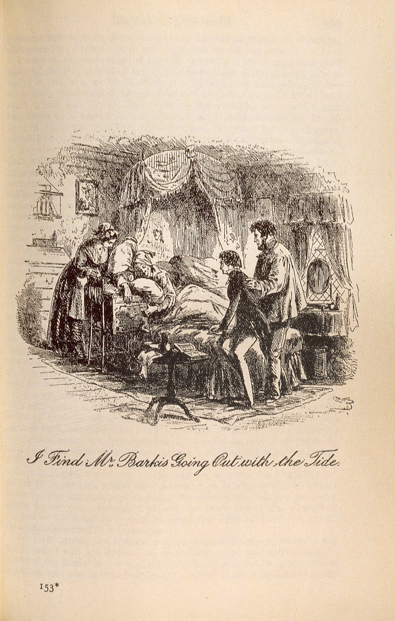 Encuentro al Sr. Barkis saliendo con la marea, de David Copperfield por Charles Dickens (1812-70) de Hablot Knight Browne