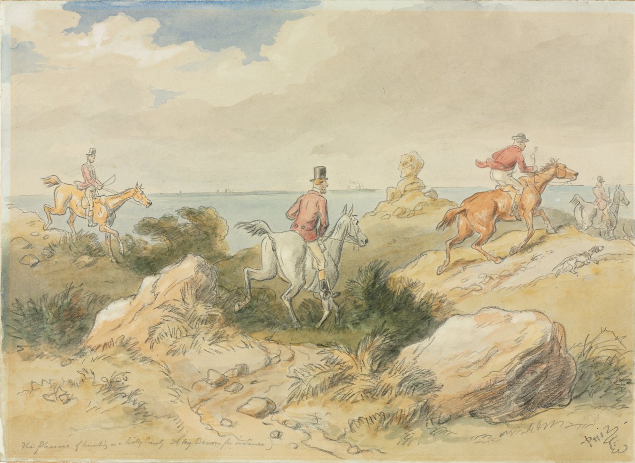 The Pleasures of Hunting de Hablot Knight Browne