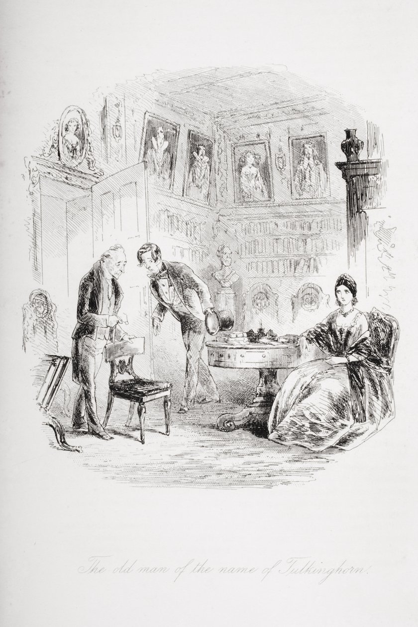 El anciano de nombre Tulkinghorn, ilustración de 