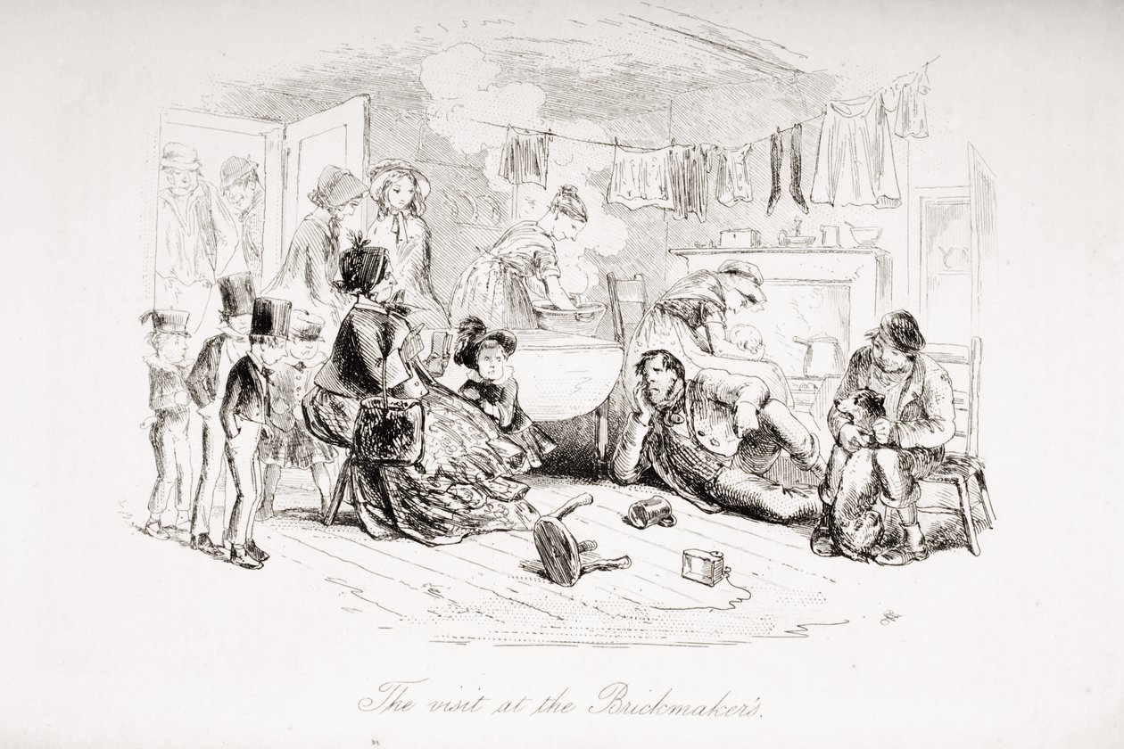 La visita al fabricante de ladrillos, ilustración de 