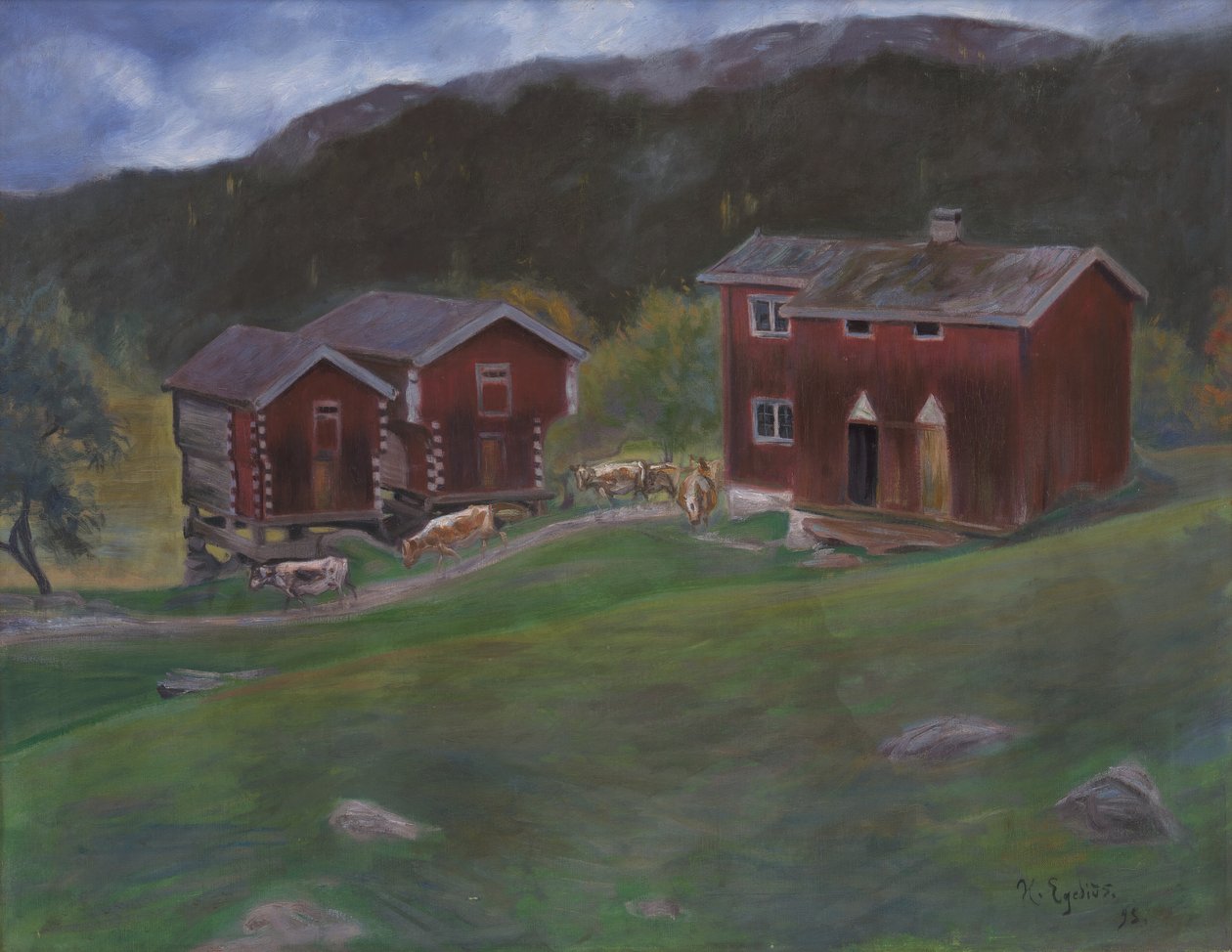 Granja en Åse en Telemarken, Noruega de Halfdan Egedius