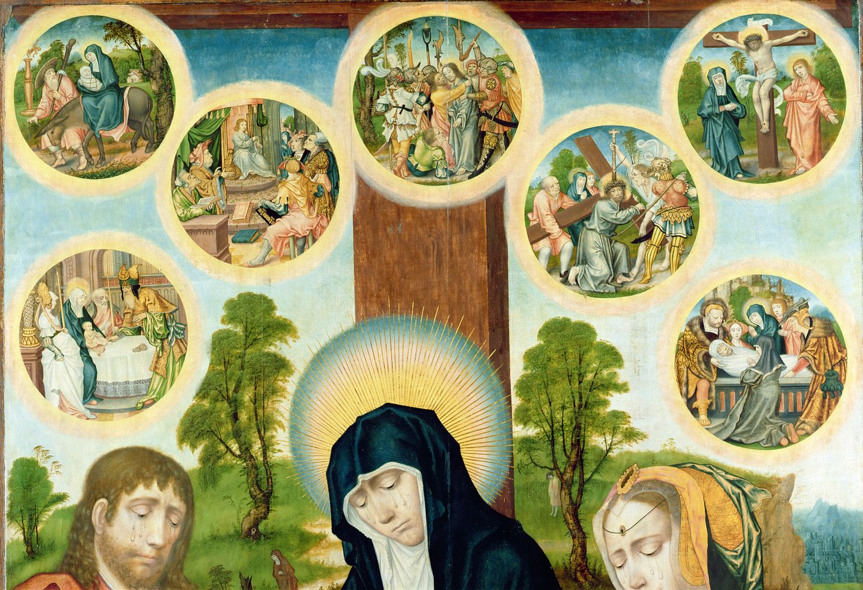 El lamento de Cristo muerto, c.1520 (detalle) de Hamburg Master