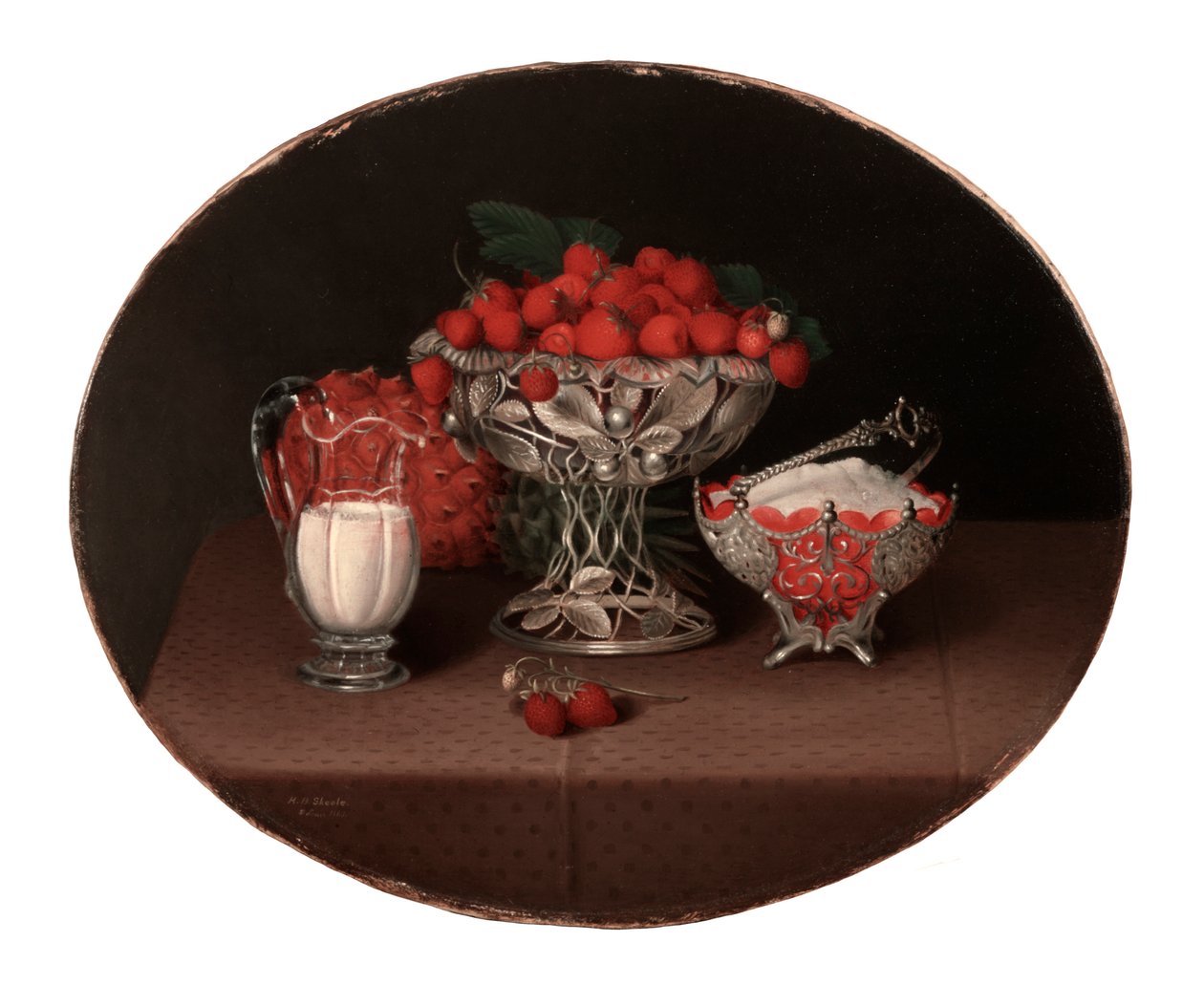 bodegón con fresas de Hannah Brown Skeele