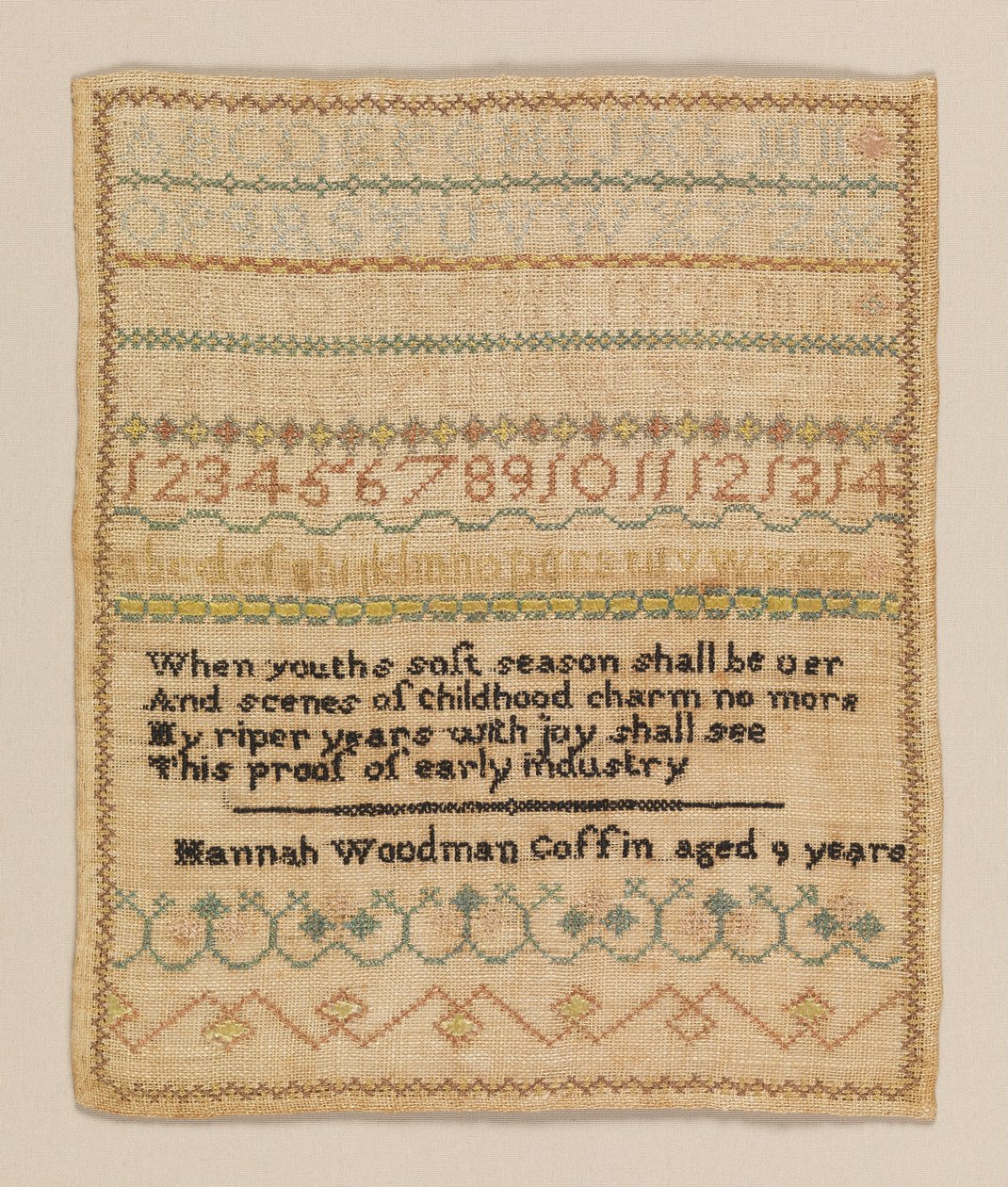 Muestrario de Hannah Woodman Coffin