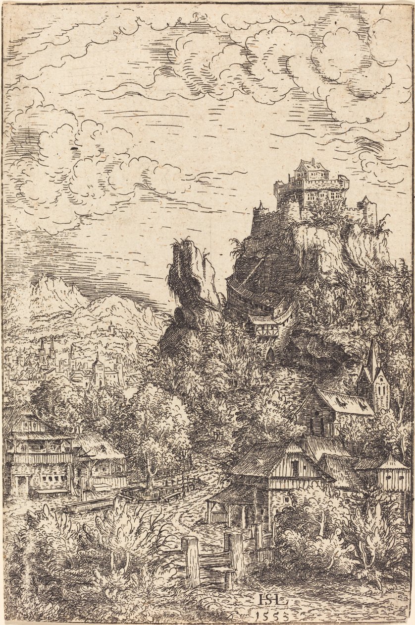Paisaje con un castillo de Hanns Lautensack