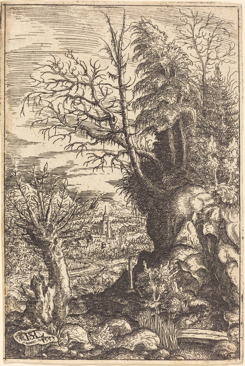 Paisaje con un Sauce de Hanns Lautensack
