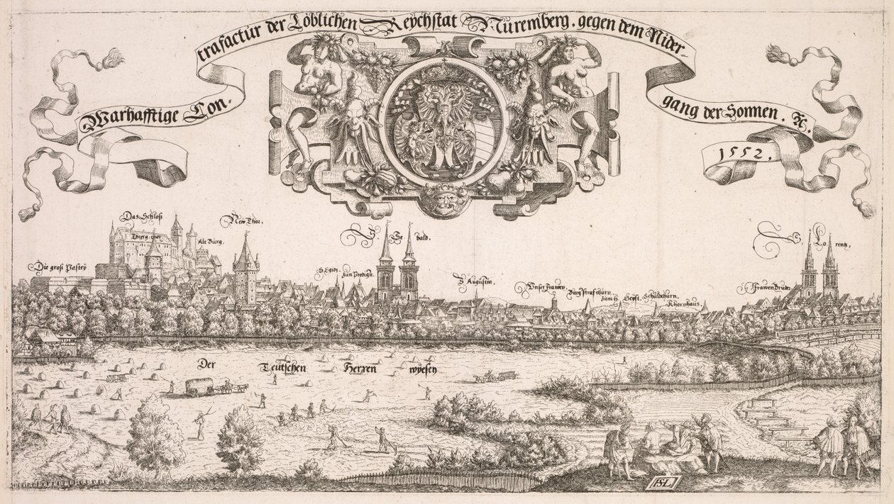 Vista panorámica de Núremberg: Parte central de Hanns Lautensack