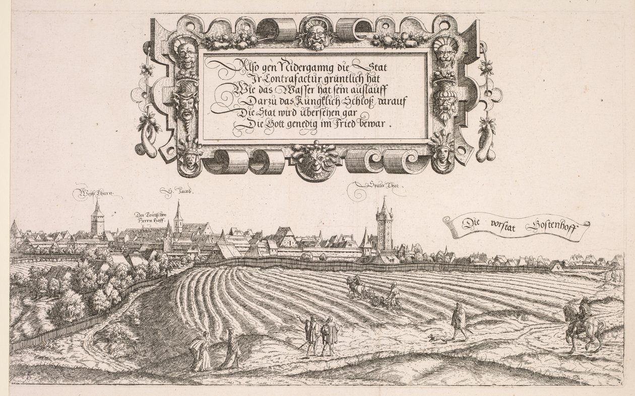 Vista panorámica de Núremberg: Parte derecha de Hanns Lautensack