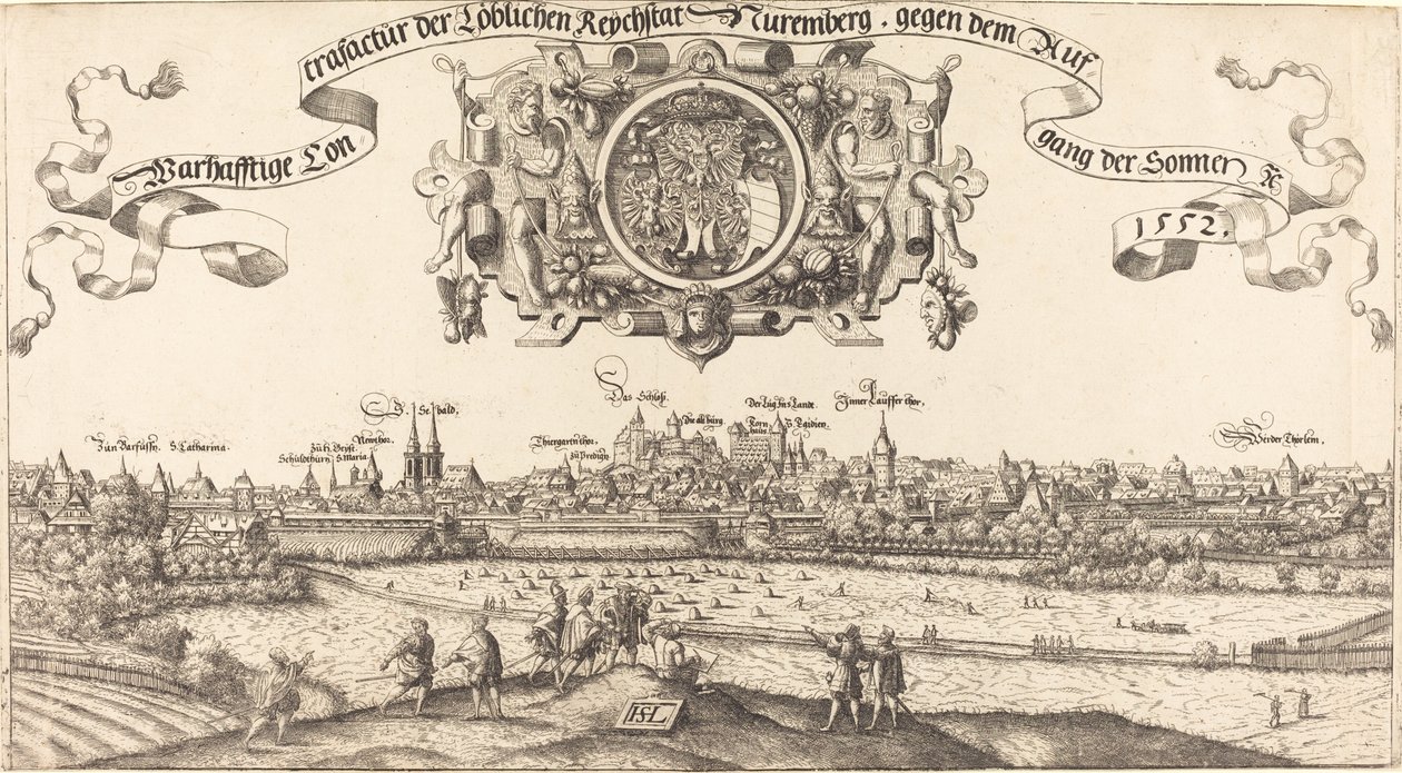 Vista de Núremberg desde el este (sección central) de Hanns Lautensack