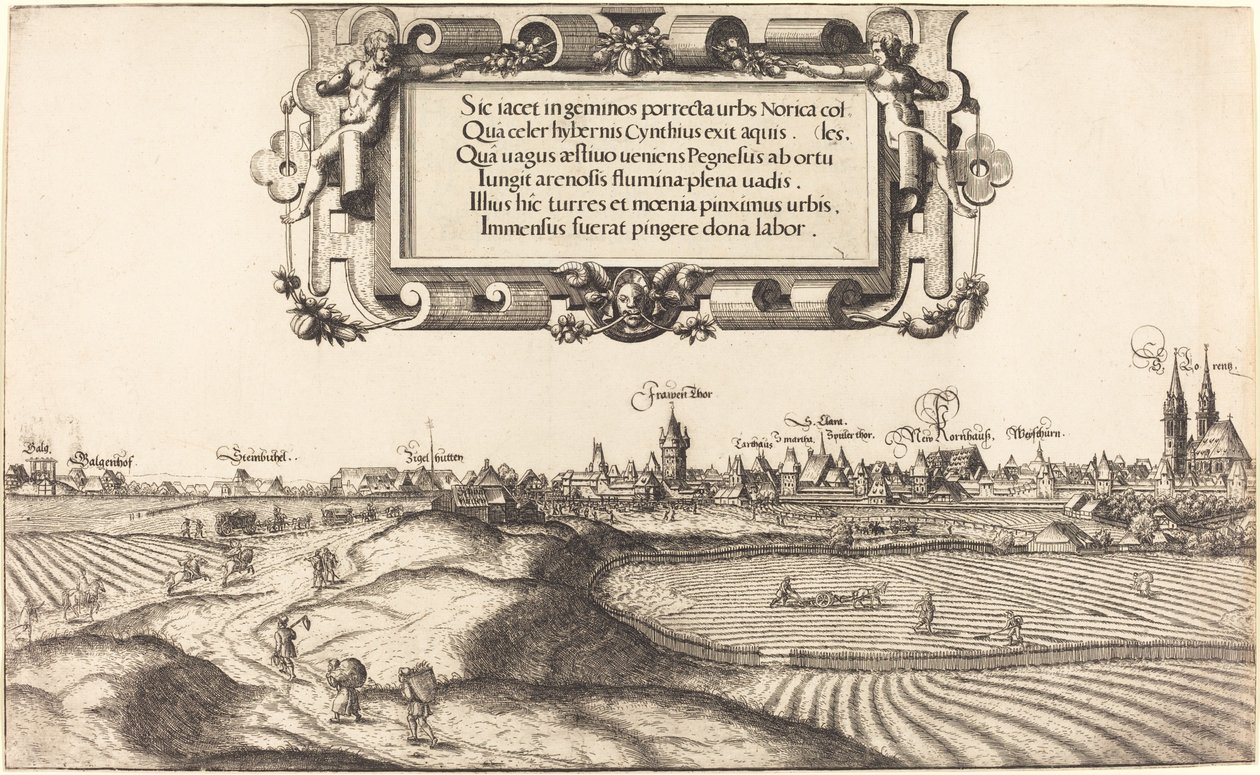 Vista de Núremberg desde el este (sección izquierda) de Hanns Lautensack