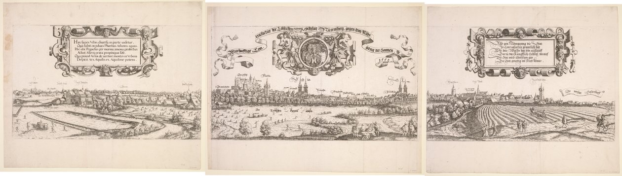 Vista panorámica de Núremberg, 1552 de Hanns Sebald Lautensack