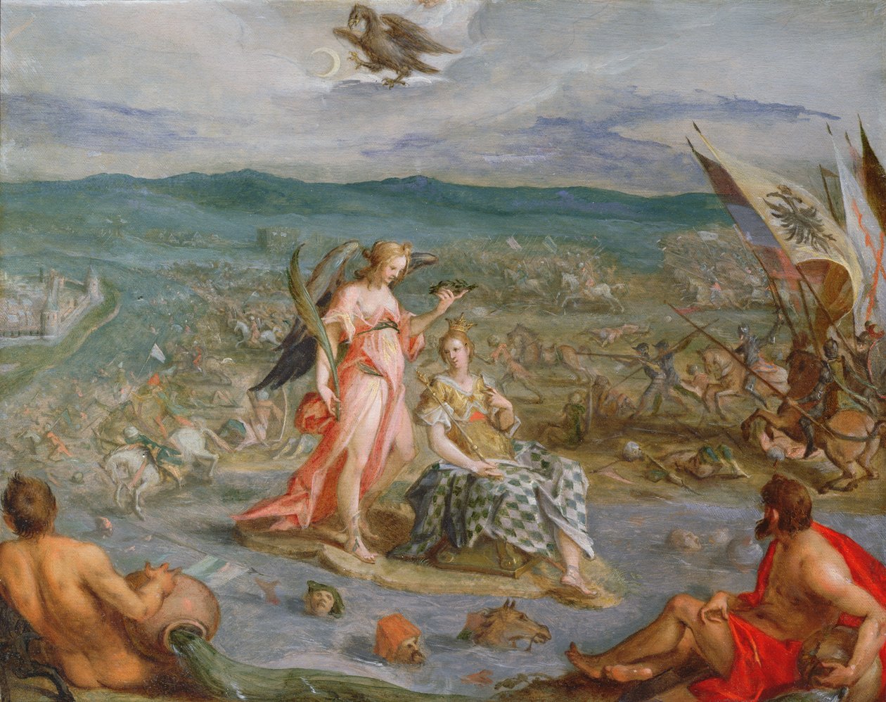 Alegoría de las Guerras Turcas: La Batalla de Sissek 1593 de Hans von Aachen