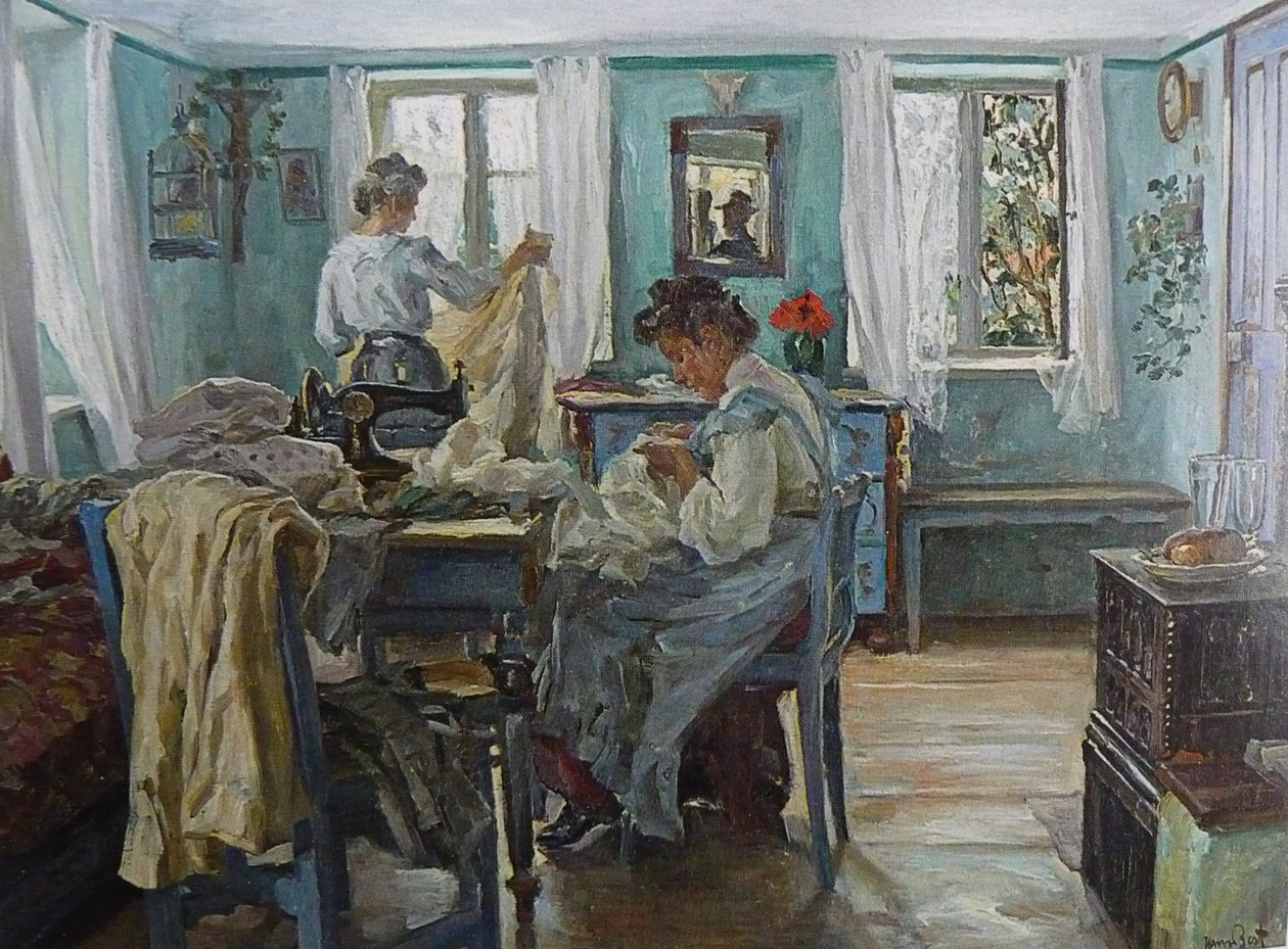 Costureras en la habitación de Hans Best
