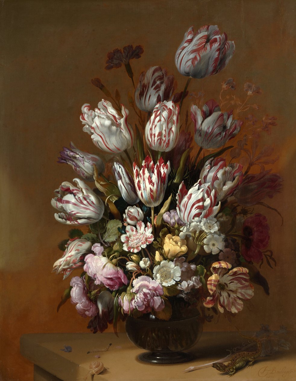 Naturaleza muerta con flores de Hans Bollongier