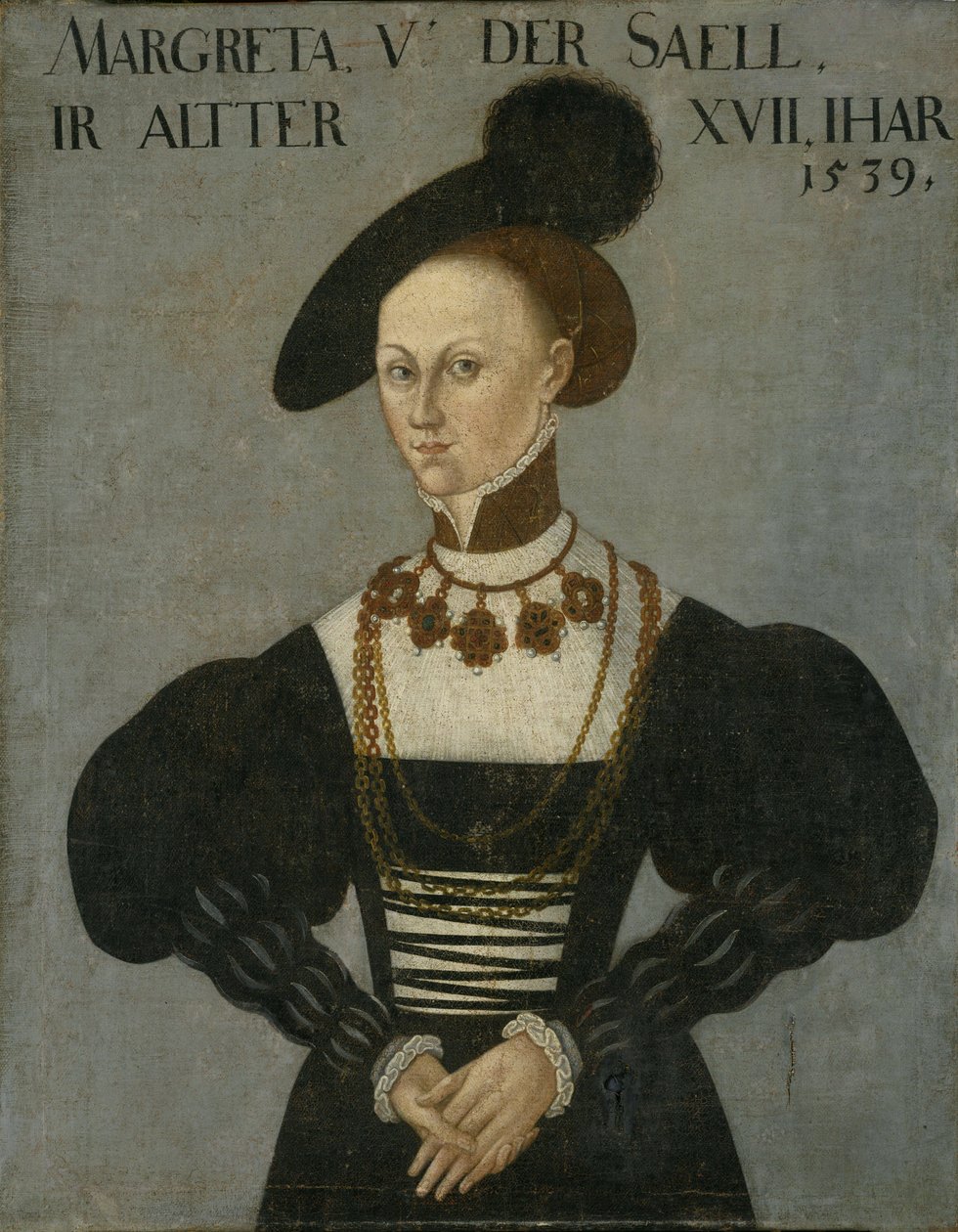 Margarethe von der Saale, esposa morganática de Felipe I de Hans Brosamer