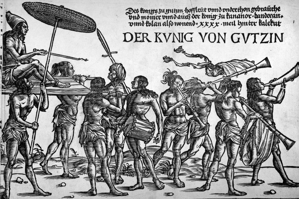 Der Kunig von Gutzin, impresión realizada por Georg Glockendon, 1511 de Hans Burgkmair