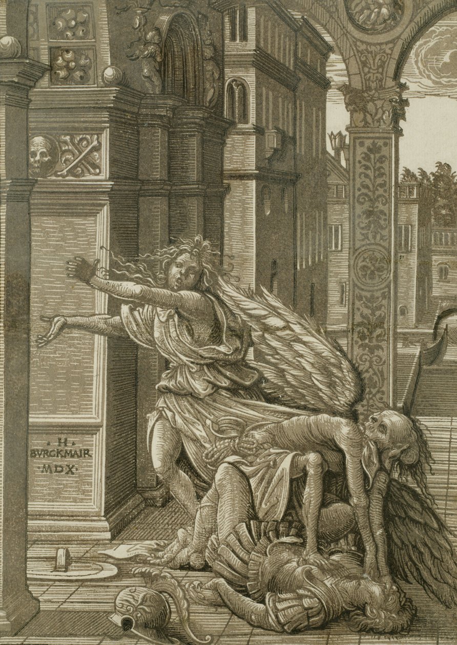 Amantes sorprendidos por la muerte de Hans Burgkmair