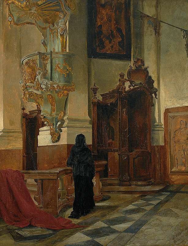 Interior de iglesia barroca de Hans Eduard von Berlepsch Valendas