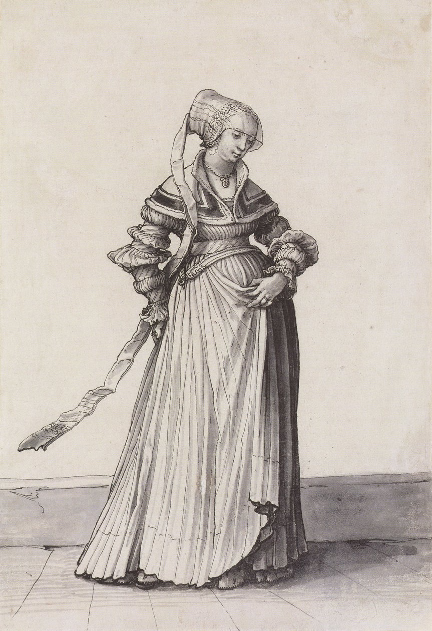 Mujer de Basilea Girada a la Derecha de Hans Holbein der Jüngere