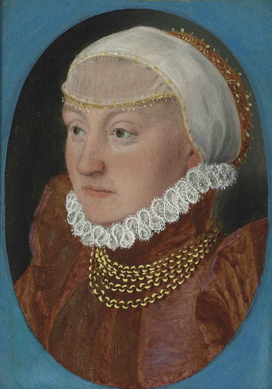 Retrato de una Dama en Rojo de Hans Holbein der Jüngere