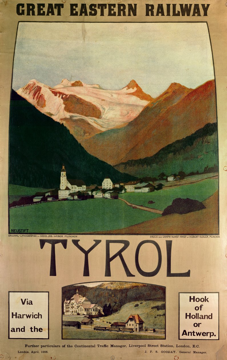 Póster Publicitario del Great Eastern Railway, 1906 de Hans J. Weber