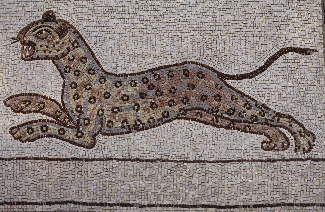 Un leopardo (mosaico) de Hans Leonard Schaufelein