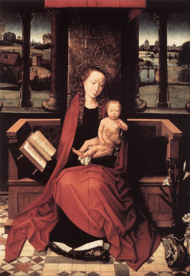 Virgen y Niño entronizados de Hans Memling