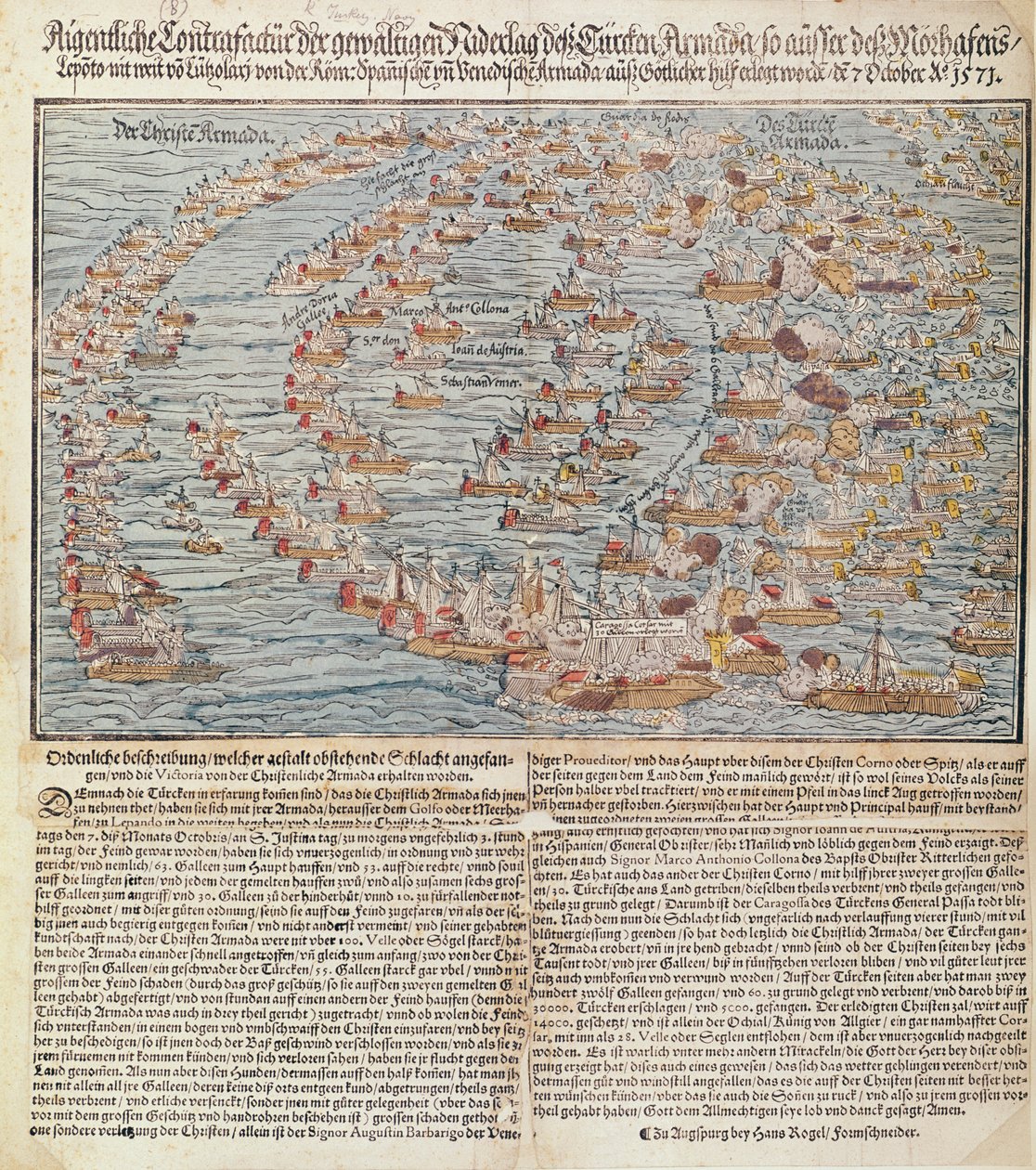 La batalla de Lepanto de Hans Rogel