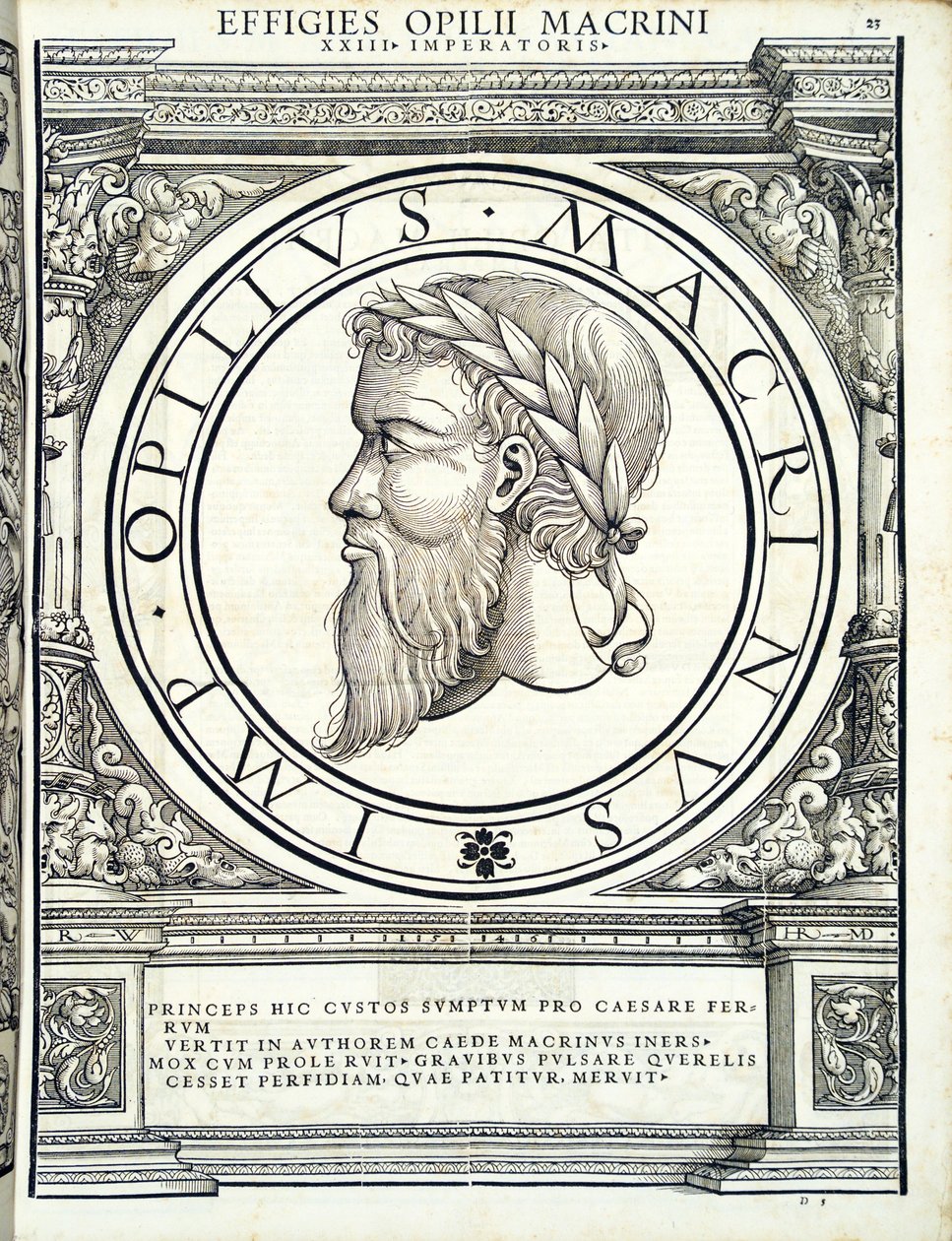 Opilius Macrinus, ilustración de 