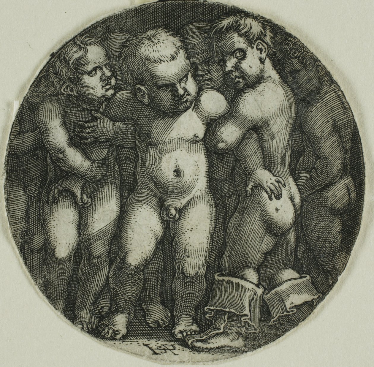 Ocho niños desnudos de Hans Sebald Beham
