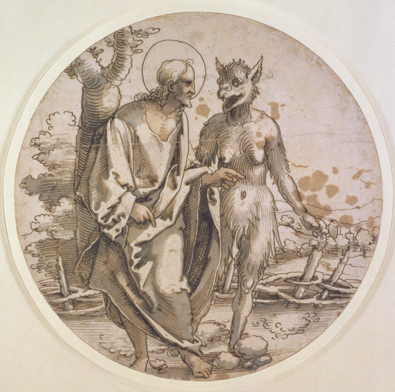 La tentación de Cristo, c.1522 de Hans Sebald Beham