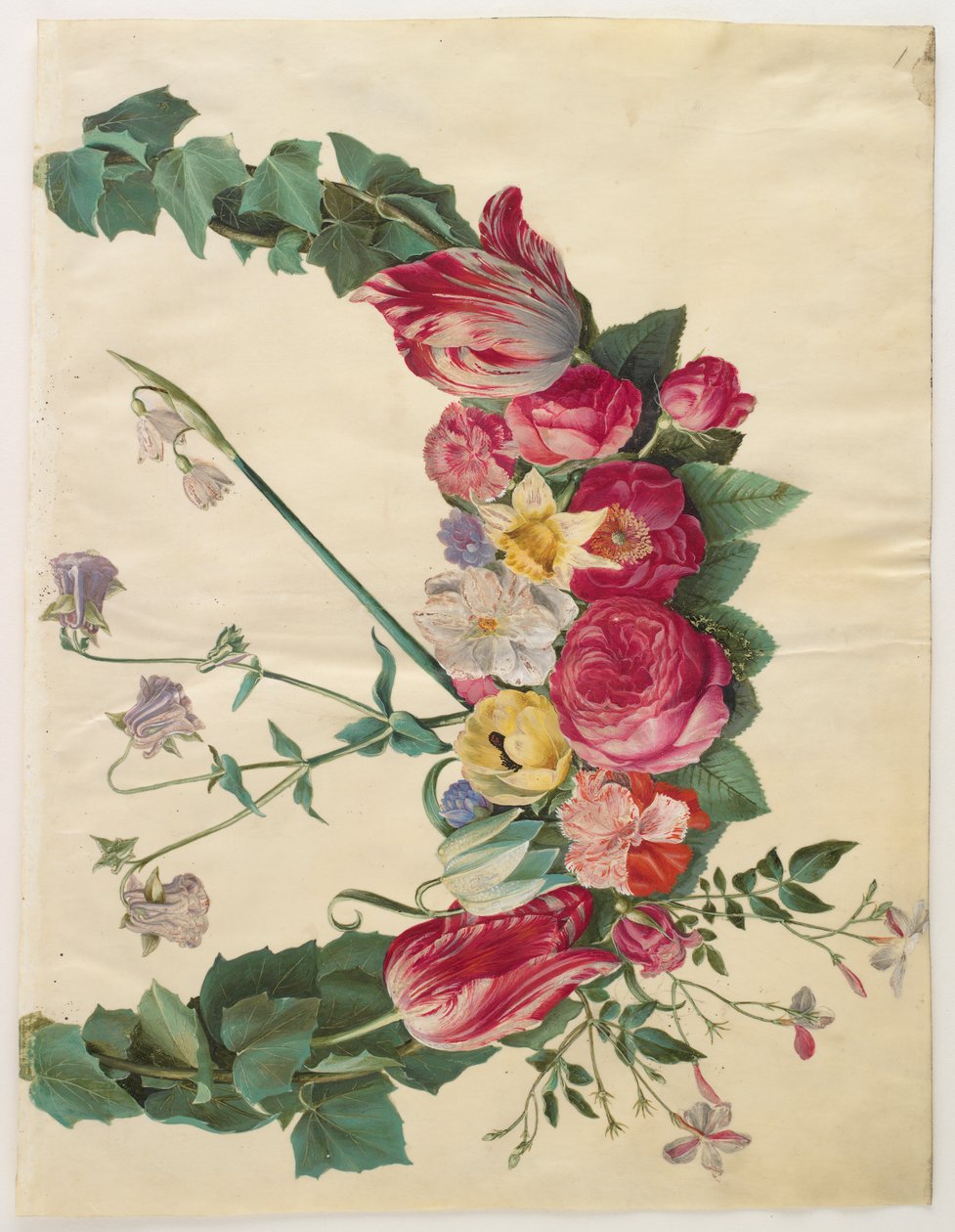Guirnalda de flores de Hans Simon Holtzbecker