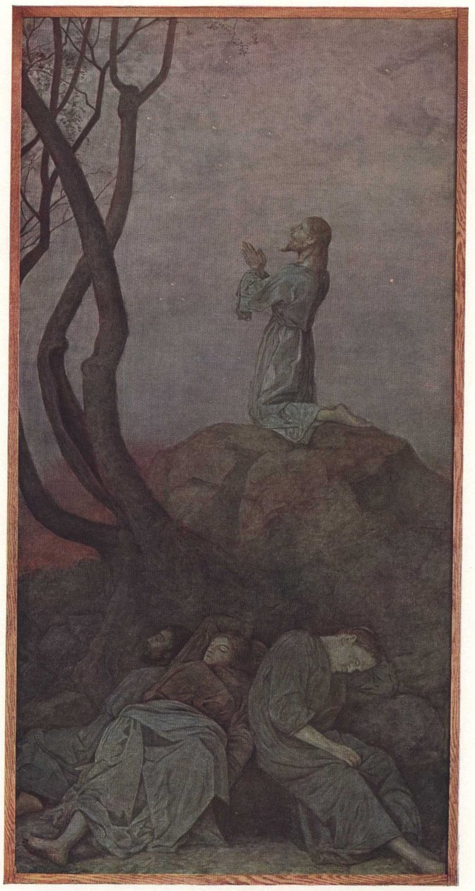 Cristo en el Monte de los Olivos de Hans Thoma