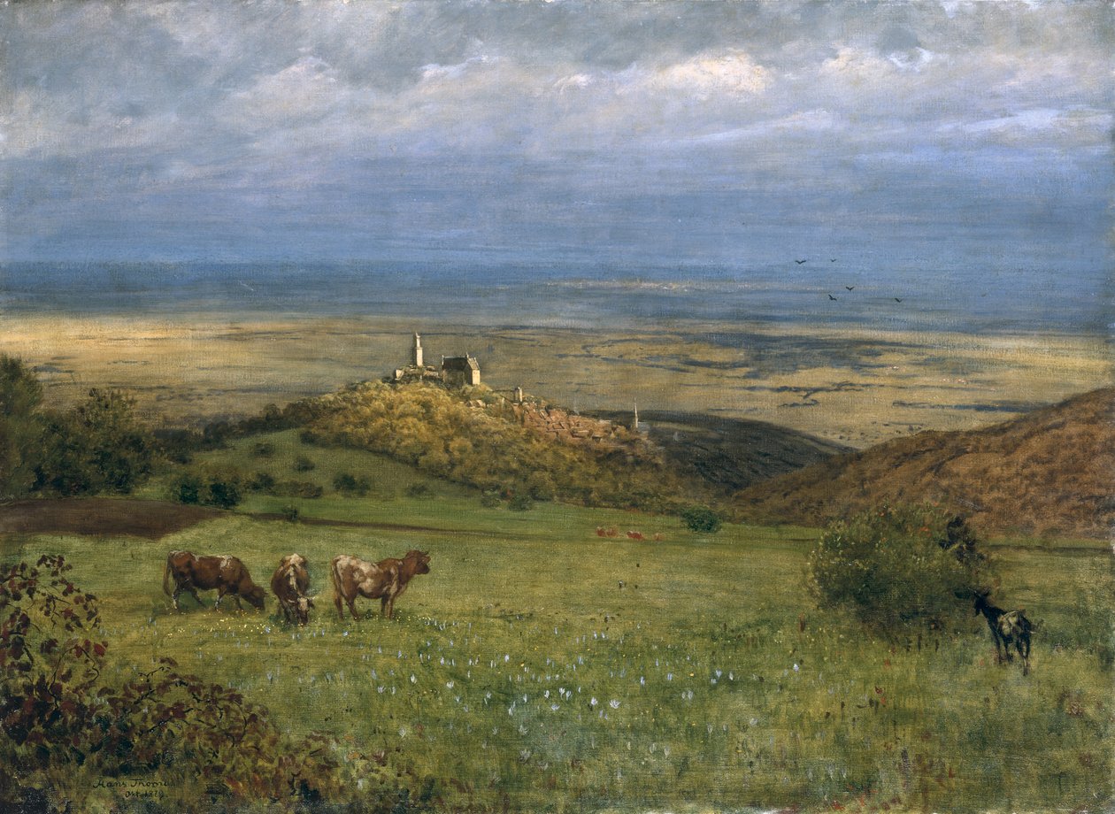 Vista de Kronberg en Taunus, Alemania, 1879 de Hans Thoma
