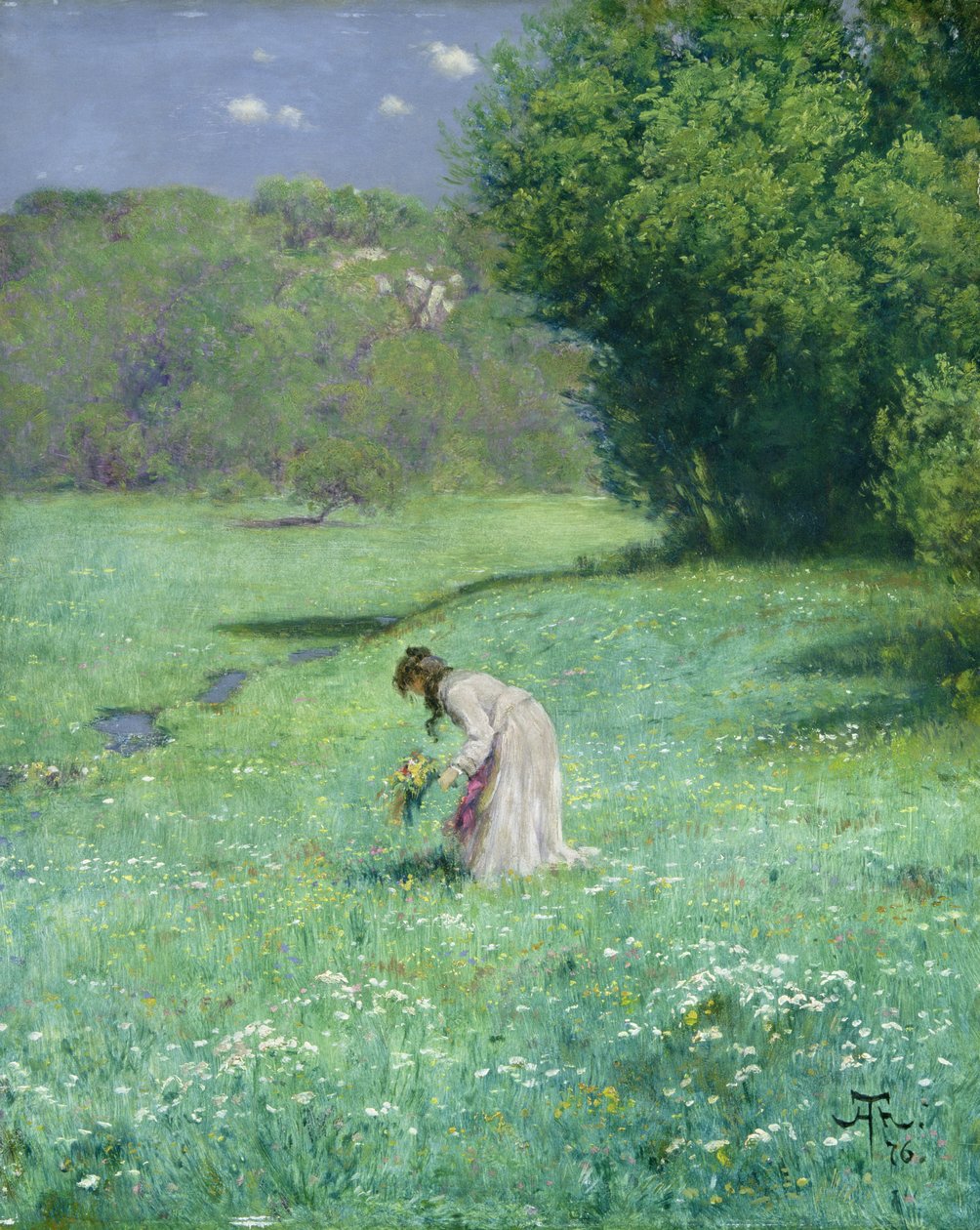 Pradera del bosque, 1876 de Hans Thoma