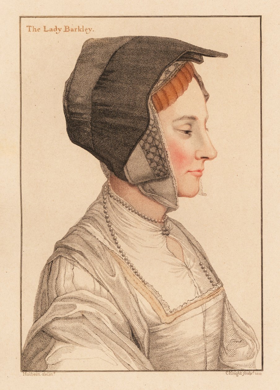 Anne Savage, segunda esposa de Thomas Lord Berkeley,1812 (grabado) de Hans (after) Holbein the Younger